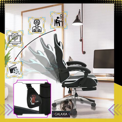 FOTEL GAMINGOWY BIUROWY Obrotowy Kubełkowy Krzesło Gamingowe Z Podnóżkiem na Arena.pl