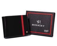 skórzany portfel męski z ochroną rfid protect — rovicky