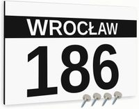 Tabliczka adresowa Dibond Tablica numer domu Biała 40x30 Dowolny Napis