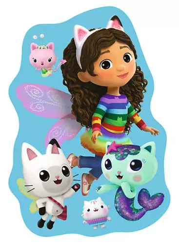 Puzzle Drewniane 50 Elementów. Koci Domek Gabi. Wesoła Gabby na Arena.pl