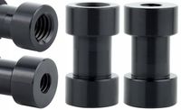 adapter tuleja redukcja 1/4" na 3/8" statywowa aluminiowa czarna 28 mm