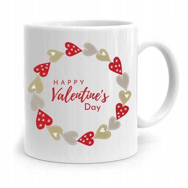 Kubek Prezent Na Walentynki Happy Valentine's Day Z Nadrukiem Ze Zdjęciem zdjęcie 1