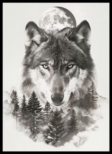 Plakat 39,5x55cm Wilczy Duch Lasu na Arena.pl