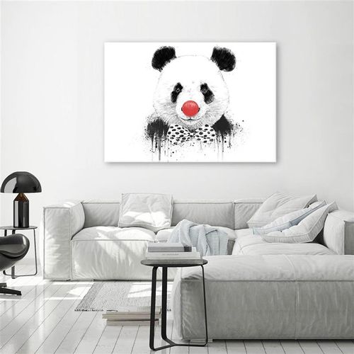 Obraz na płótnie – Canvas, Miś panda na białym tle clown 60x40 na Arena.pl