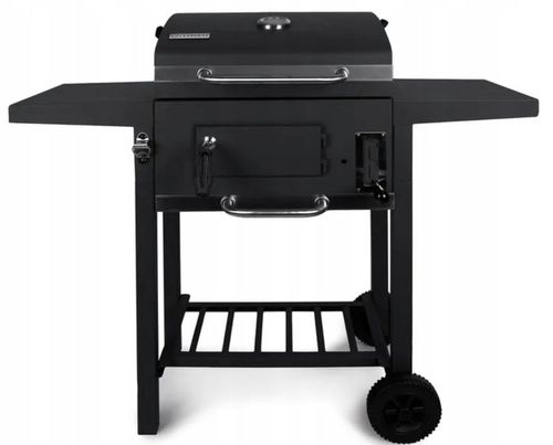 MOCNY GRILL WĘGLOWY OGRODOWY DWA RUSZTY POPIELNIK TERMOMETR DWIE PÓŁKI XXL na Arena.pl