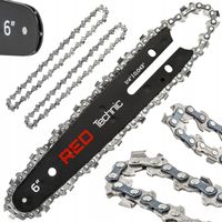 PROWADNICA DO PIŁY AKUMULATOROWEJ PILARKI 15CM 6" + 2X ŁAŃCUCH 1,4" 0.043