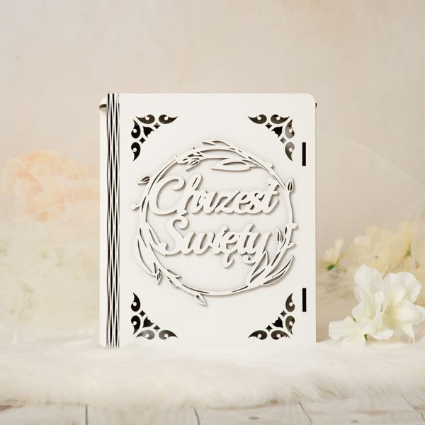 Biblia w pudełku z grawerem Pamiątka Chrztu Świętego OBC-6 zdjęcie 3