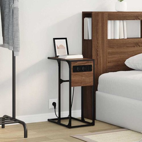 Stolik nocny Brązowy dąb 41.5 x 26 x 60.5 cm na Arena.pl