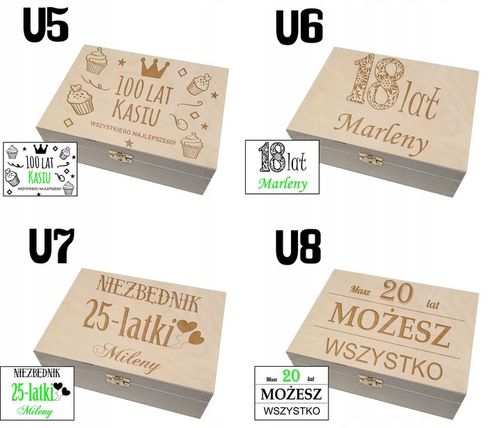 Niezbędnik Skrzynka PREZENT Urodziny BOX 18 30 40 80 pudełko urodzinowe na Arena.pl