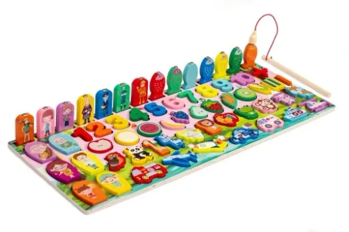 Tablica edukacyjna MONTESSORI rybki, cyfry, owoce na Arena.pl