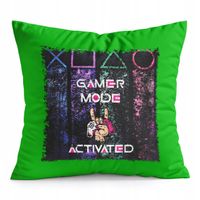 PODUSZKA ZIELONA PREZENT - GAMER GAMEPAD GAMBLING GRY