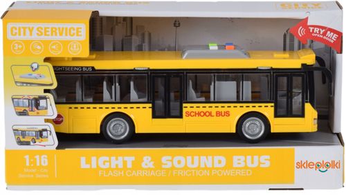 AUTOBUS SZKOLNY CITYBUS MIEJSKI NA BATERIE POJAZD BUS ZABAWKA DLA DZIECI na Arena.pl