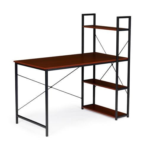 Biurko komputerowe drewniane regał z półkami loft na Arena.pl