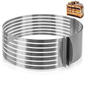 Obręcz do Biszkoptu Tortu Ciasta Krojenia Cięcia Regulowana Forma Rant