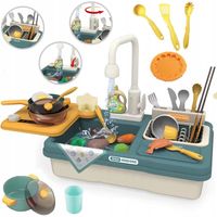 ZLEWOZMYWAK DLA DZIECI ELEKTRYCZNY AKCESORIA OBIEG WODY 31 ELEMENTÓW MATADI