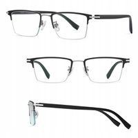 ULTRALEKKIE okulary Zerówki TYTANOWE Blue Light do Komputera Oprawki Męskie