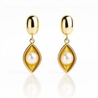 kolczyki ze stali szlachetnej pozłacane 14k złotem, wiszące kst3521