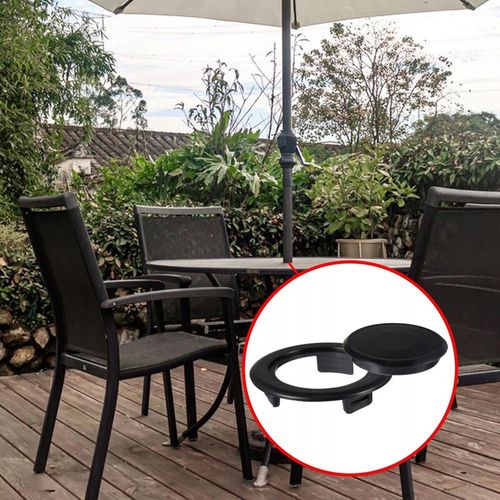 Patio Table Umbrella Hole Ring and Cap Set Umbrella Hole Ring Plug Black na Arena.pl