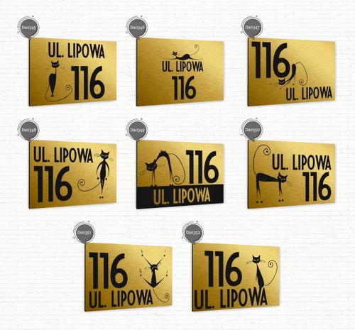 Tabliczka Tablica ADRESOWA srebrna DIBOND 30x20 numer domu ul. duży wybór na Arena.pl