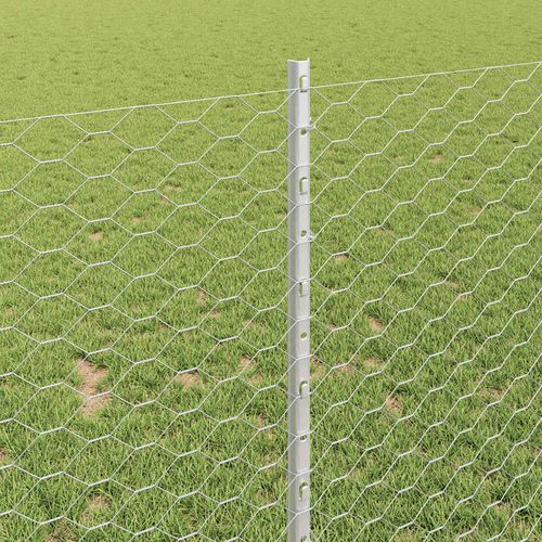 Ogrodzenie z słupkami Srebrny 1 x 100 m Stal na Arena.pl