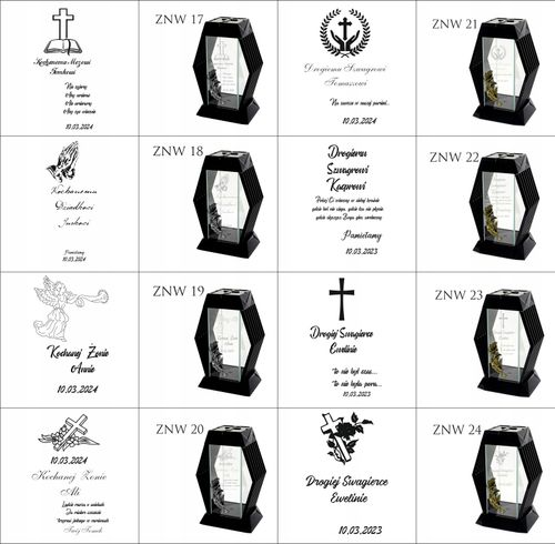 NOWOCZESNY ZNICZ z grawerem personalizowany twój napis kochanym dziadkom na Arena.pl