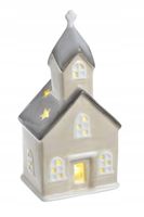 Kościół ceramiczny ozdoba LED