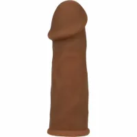 calexotics futurotyczna nakładka intymna tpr brązowa 14cm