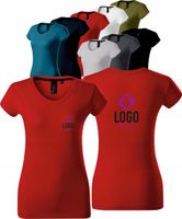 KOSZULKA DAMSKA T-shirt Z WŁASNYM HAFTEM LOGO HAFT KOMPUTEROWY 30 szt.