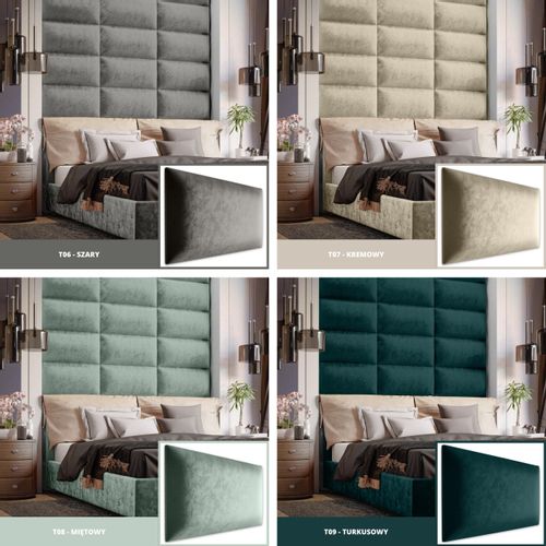 PANELE TAPICEROWANE ŚCIENNE TURKUSOWE WEZGŁOWIE 3D 60cm x 20cm na Arena.pl