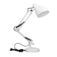 lampa biurkowa dian 60w e27 stal, biała - on-dl-1/w