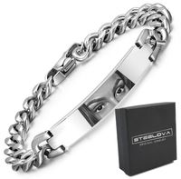 Bransoletka z OCZAMI Pancerka ze Zdjęciem Oczu Stal 316L