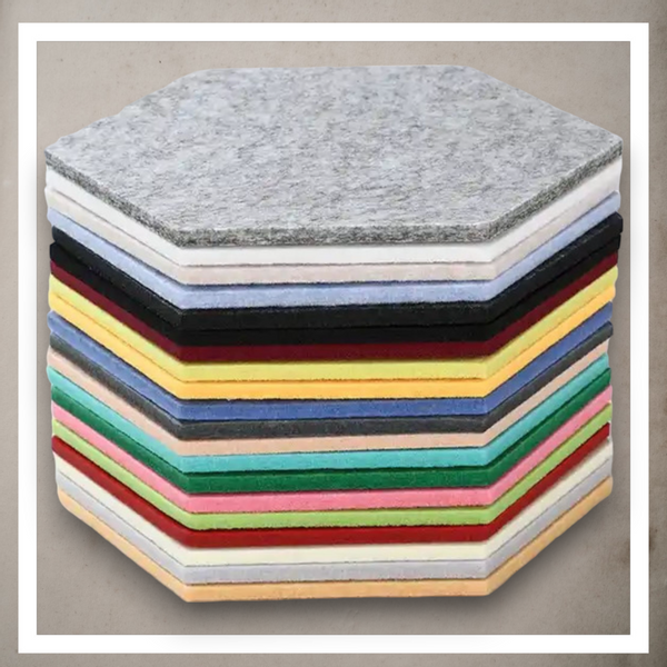 Panele Ścienne Filcowe 3D Heksagon Zagłówek Samoprzylepne Akustyczne Soft zdjęcie 5