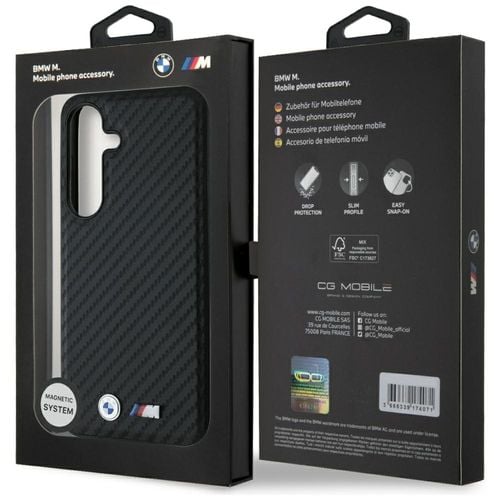 Etui BMW Leather Carbon MagSafe do       Samsung Galaxy S25 czarny na Arena.pl