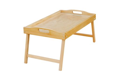 Taca, stolik śniadaniowy - jasnobrązowy na Arena.pl