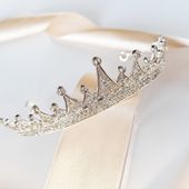 DIADEM srebrny na ślub wesele studniówka cyrkonie KOKONET 4-0178
