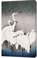 Obraz 60x100cm Group of Egrets, Koson Japoński Vintage do Salonu