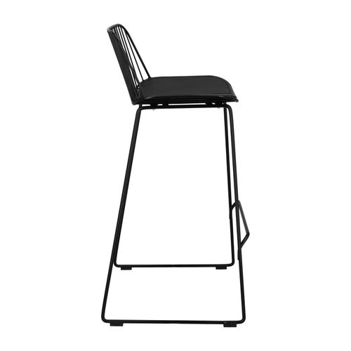 Krzesło barowe Dill High czarne z czarną poduszką na Arena.pl