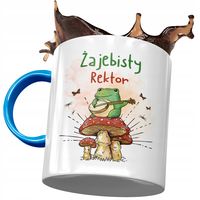 Kubek Błękitny Dla Rektora Żajebisty Rektor Z Nadrukiem Ze Zdjęciem