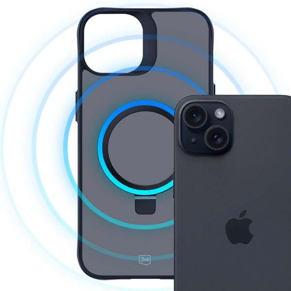 Apple iPhone 15 plus - 3mk Smoke Case Mag&Stand zdjęcie 4