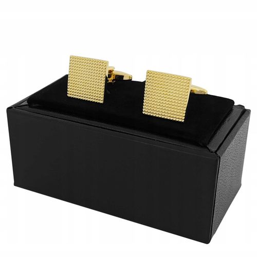 Spinki Do Mankietów Złote Koszuli Męskie Kwadratowe Diamentowane na Arena.pl