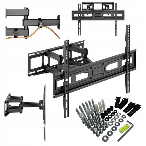 Uniwersalny UCHWYT OBROTOWY wieszak do TELEWIZORA 37-85" + zestaw montażowy na Arena.pl