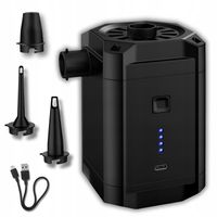 POMPKA DO MATERACA AKUMULATOROWA DO BASENU PIŁKI ELEKTRYCZNA USB 3 KOŃCÓWKI