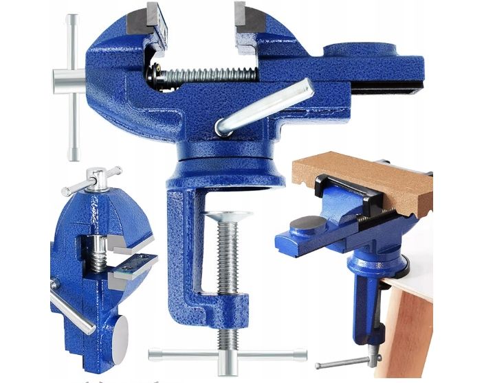 IMADŁO ŚLUSARSKIE OBROTOWE 360 Z KOWADŁEM ŻELIWNE STOŁOWE SOLIDNE 50MM zdjęcie 10