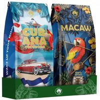 Kawa ziarnista 1kg x2 ŚWIEŻO PALONA Cubana + Macaw ARABICA 100% + GRATIS