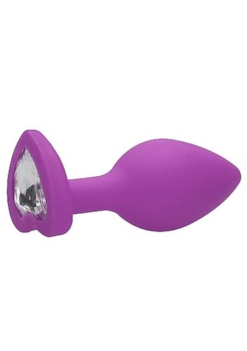 Diamond Heart Butt Plug - Regular - Purple na Arena.pl