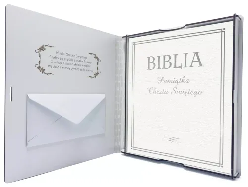 Biblia w pudełku. Pamiątka Chrztu świętego, srebrna, kielich na Arena.pl