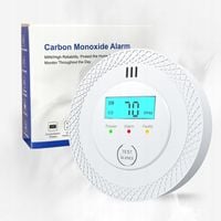 CZUJNIK CZADU GAZU TLENKU WĘGLA CO DETEKTOR LCD ALARM DŹWIĘKOWY I