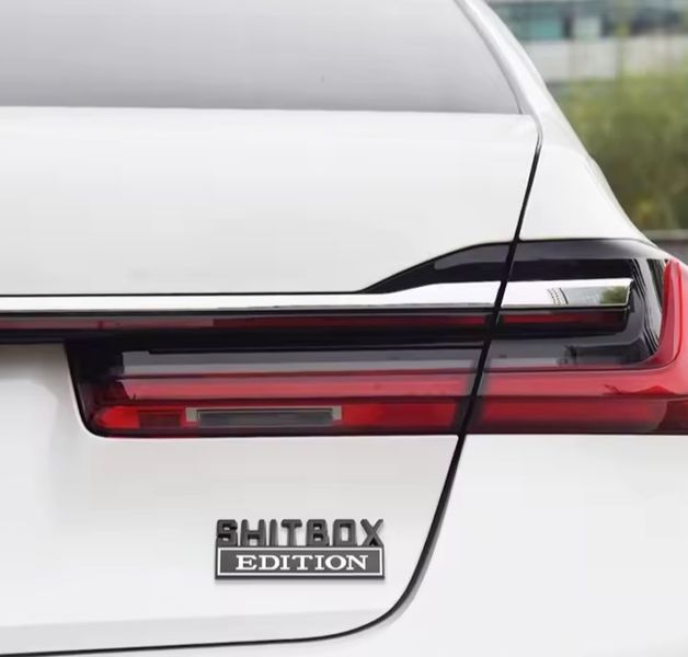 Naklejka Stylowa Wlepka na Samochód Emblemat SHITBOX EDITION Gruzek Tuning zdjęcie 4
