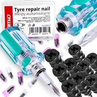 Wkręty Wulkanizacyjne Do Naprawy Opon Kół + Wkrętak Śrubokręt Dwustronny