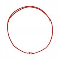 Bransoletka DLA DZIECKA czerwony sznurek złota 585 NA OCHRONĘ ZŁOTO 585